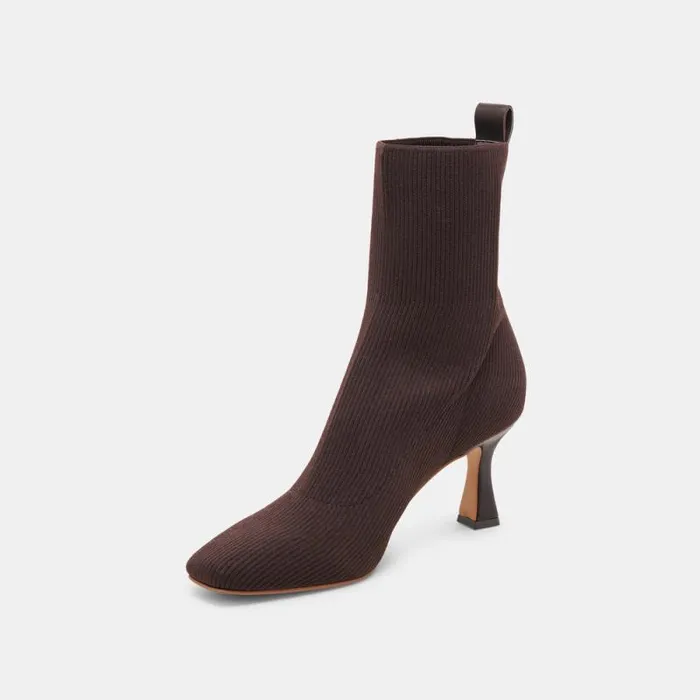 Dolce Vita Glamor Knit Boots Dk Brown Knit Women Boots and Booties