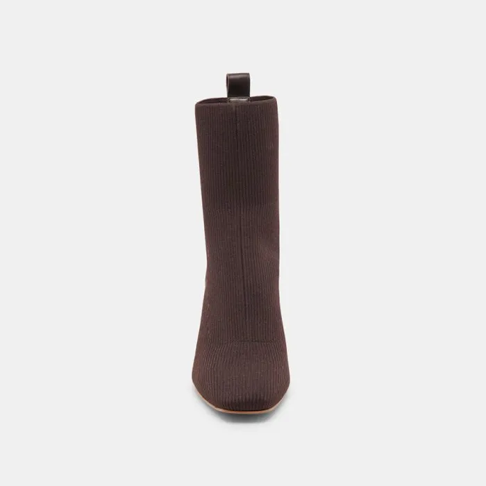 Dolce Vita Glamor Knit Boots Dk Brown Knit Women Boots and Booties