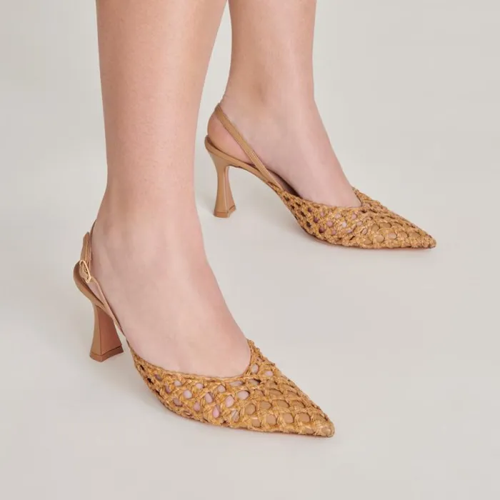 Dolce Vita Gloria Heels Natural Woven Women Heels