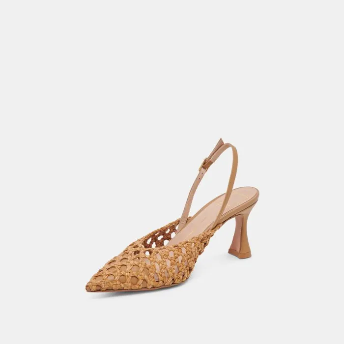 Dolce Vita Gloria Heels Natural Woven Women Heels