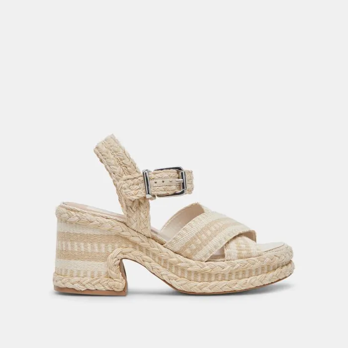 Dolce Vita Grayce Heels Natural Multi Woven Women Wedges