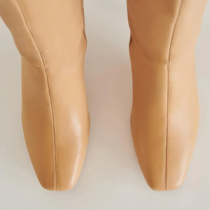 Dolce Vita Gyra Boots Tan Leather Women Boots and Booties