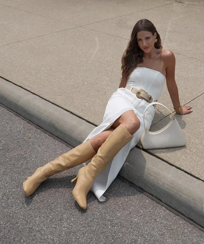 Dolce Vita Gyra Boots Tan Leather Women Boots and Booties