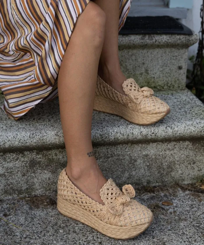Dolce Vita Jaka Sneakers Lt Natural Raffia Women Flats and Loafers