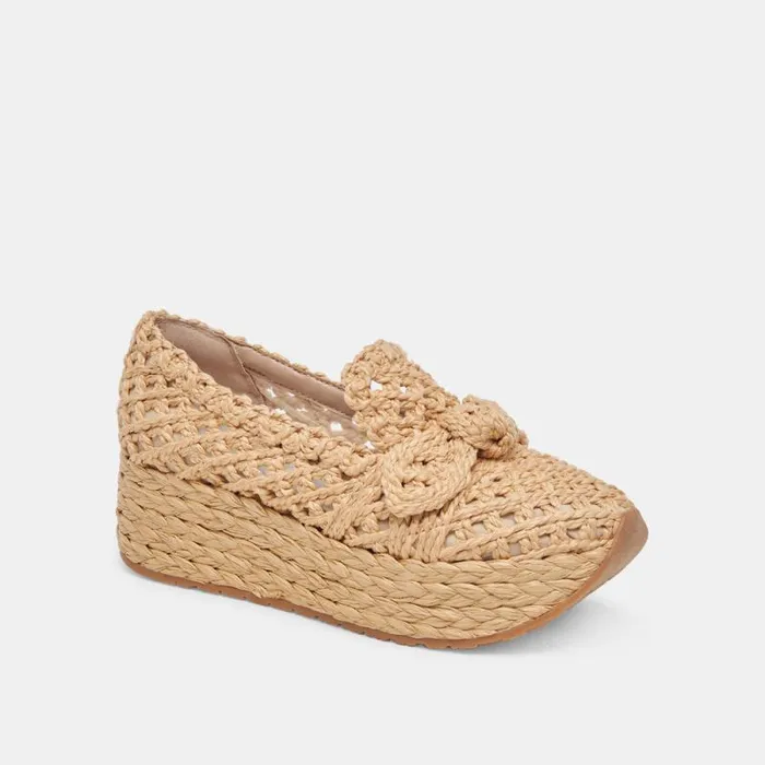 Dolce Vita Jaka Sneakers Lt Natural Raffia Women Flats and Loafers