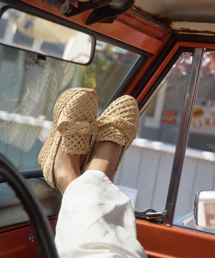 Dolce Vita Jaka Sneakers Lt Natural Raffia Women Flats and Loafers