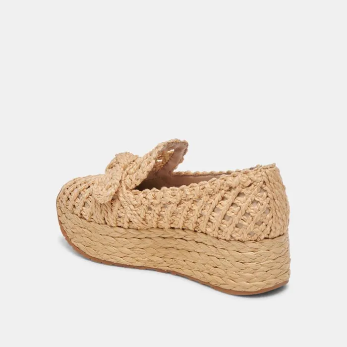 Dolce Vita Jaka Sneakers Lt Natural Raffia Women Flats and Loafers