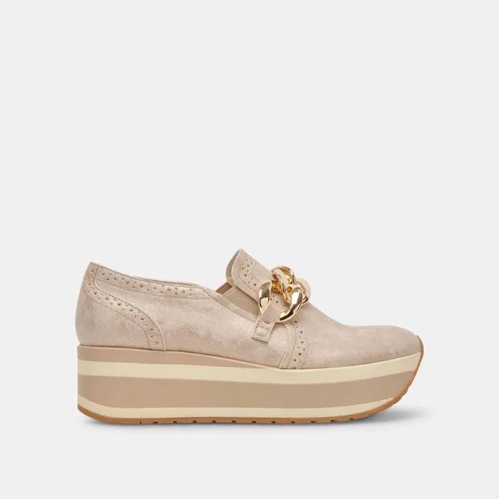 Dolce Vita Jhenee Sneakers Light Gold Nubuck Women Sneakers