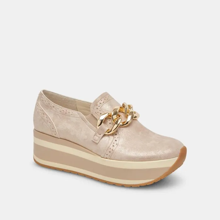 Dolce Vita Jhenee Sneakers Light Gold Nubuck Women Sneakers