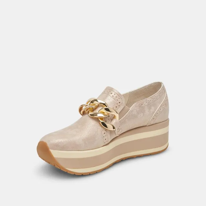Dolce Vita Jhenee Sneakers Light Gold Nubuck Women Sneakers