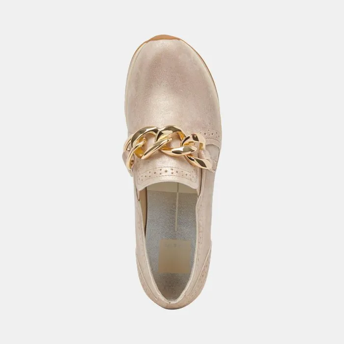 Dolce Vita Jhenee Sneakers Light Gold Nubuck Women Sneakers