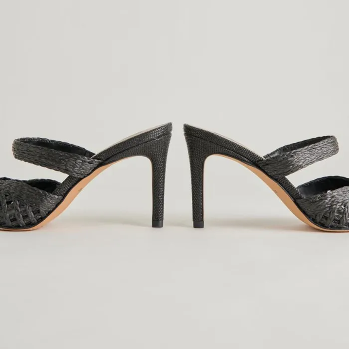 Dolce Vita Kaline Heels Onyx Raffia Women Heels