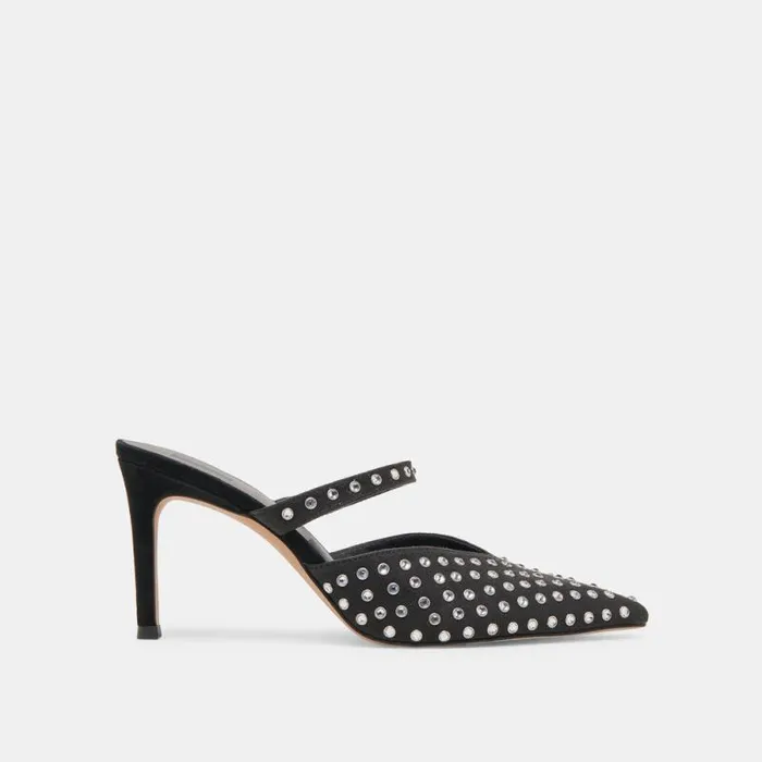 Dolce Vita Kanika Crystal Stud Heels Black Crystal Women Heels
