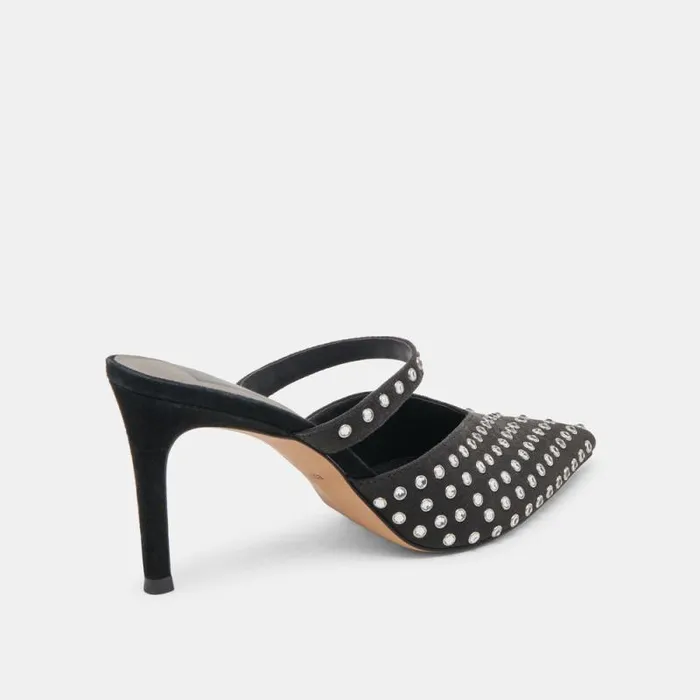 Dolce Vita Kanika Crystal Stud Heels Black Crystal Women Heels