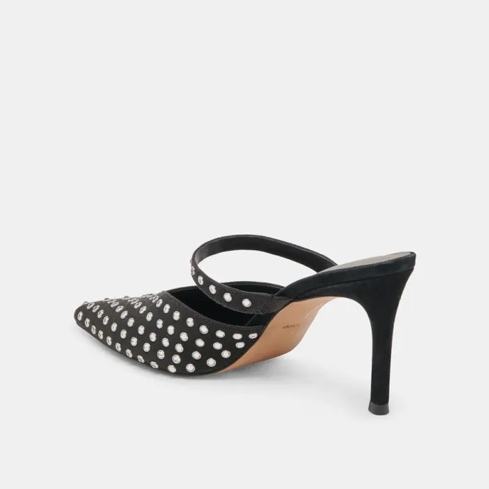 Dolce Vita Kanika Crystal Stud Heels Black Crystal Women Heels