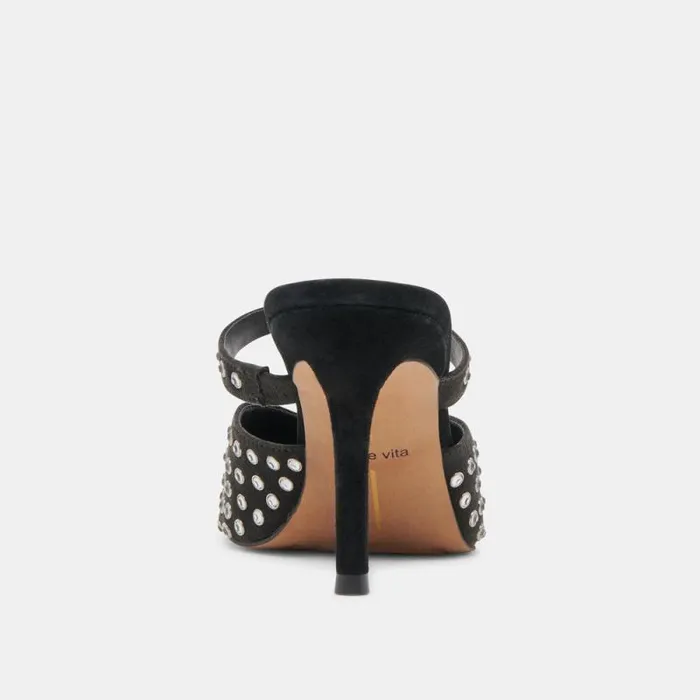 Dolce Vita Kanika Crystal Stud Heels Black Crystal Women Heels