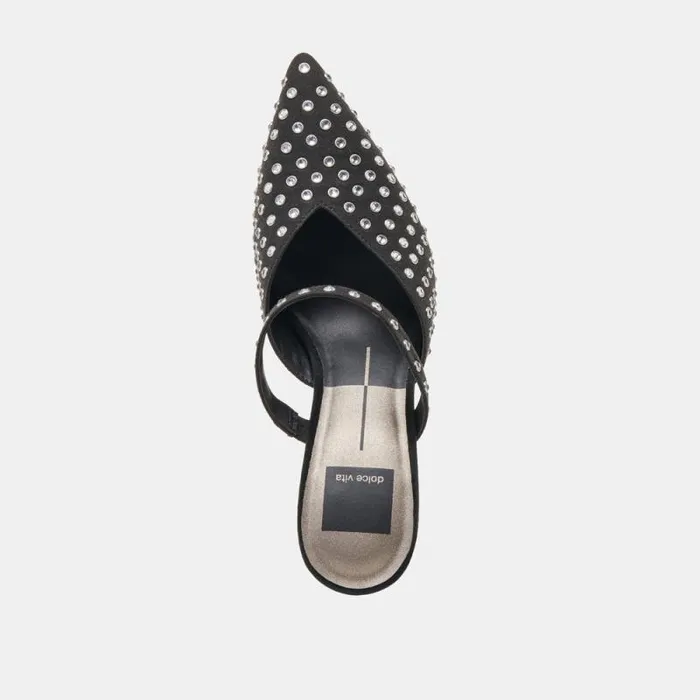 Dolce Vita Kanika Crystal Stud Heels Black Crystal Women Heels