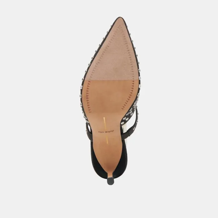 Dolce Vita Kanika Crystal Stud Heels Black Crystal Women Heels