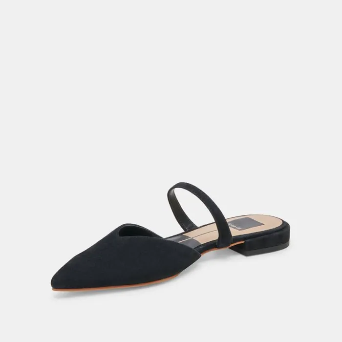 Dolce Vita Kanika Flats Onyx Suede Women Flats and Loafers