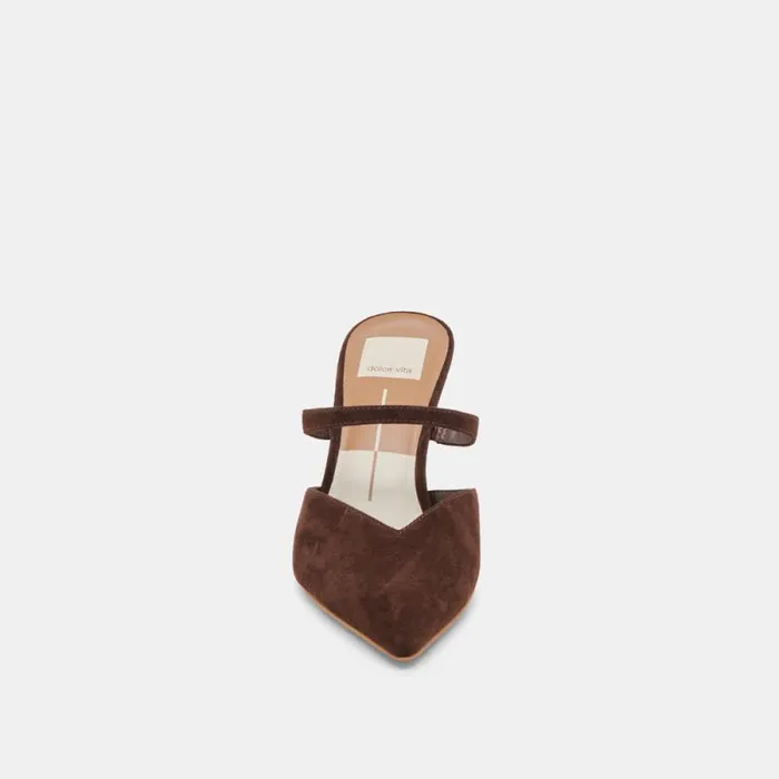 Dolce Vita Kanika Heels Dk Brown Suede Women Heels
