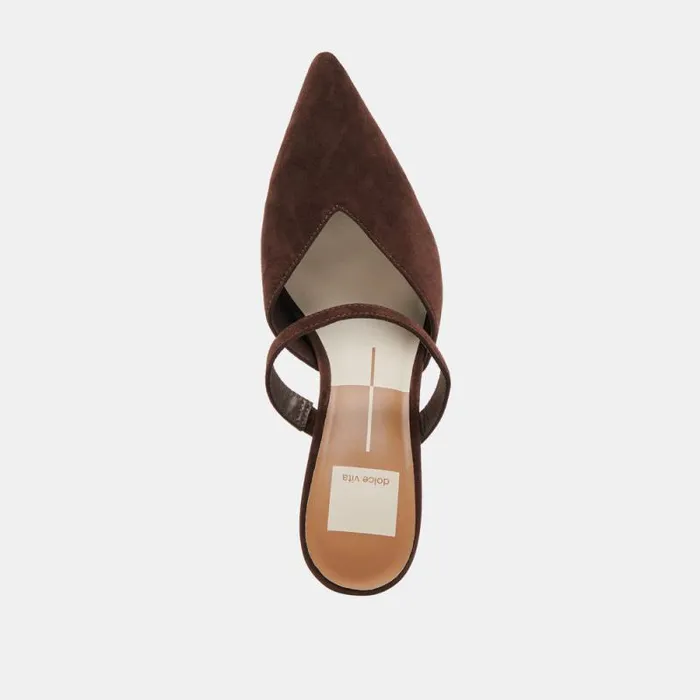 Dolce Vita Kanika Heels Dk Brown Suede Women Heels