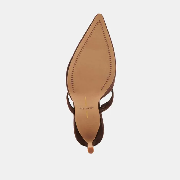 Dolce Vita Kanika Heels Dk Brown Suede Women Heels
