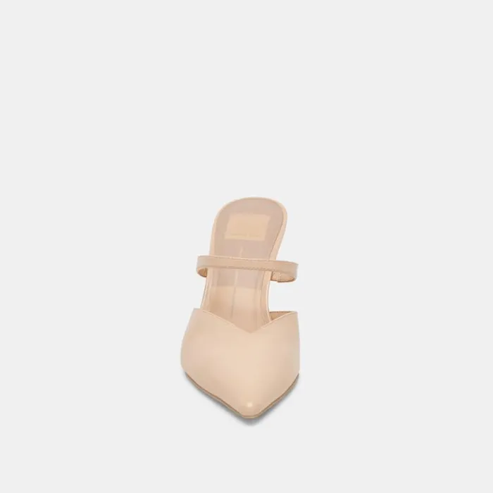 Dolce Vita Kanika Heels French Vanilla Crinkle Patent Women Mules and Clogs