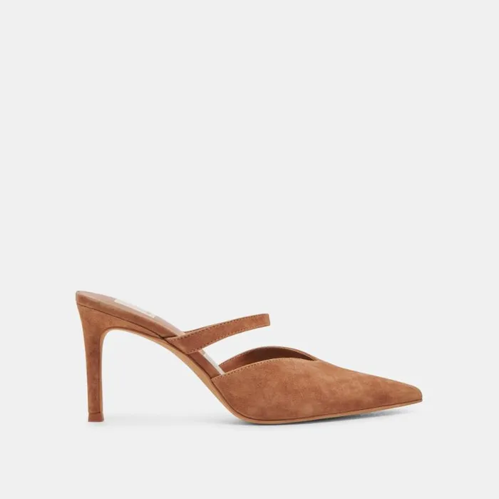 Dolce Vita Kanika Heels Pecan Suede Women Heels