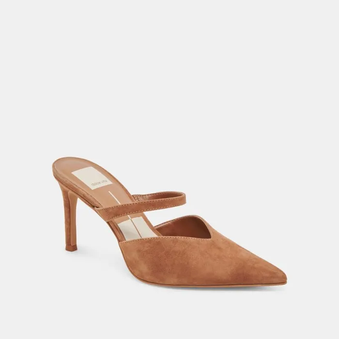 Dolce Vita Kanika Heels Pecan Suede Women Heels