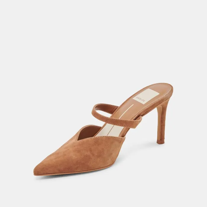 Dolce Vita Kanika Heels Pecan Suede Women Heels