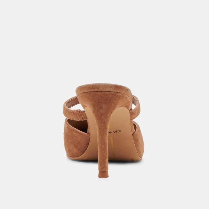 Dolce Vita Kanika Heels Pecan Suede Women Heels