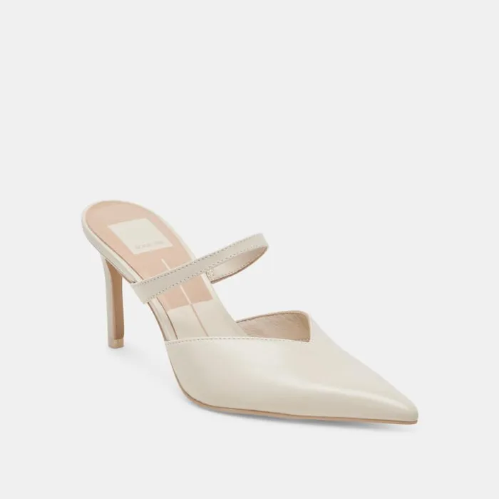 Dolce Vita Kanika Heels White Crinkle Patent Women Heels