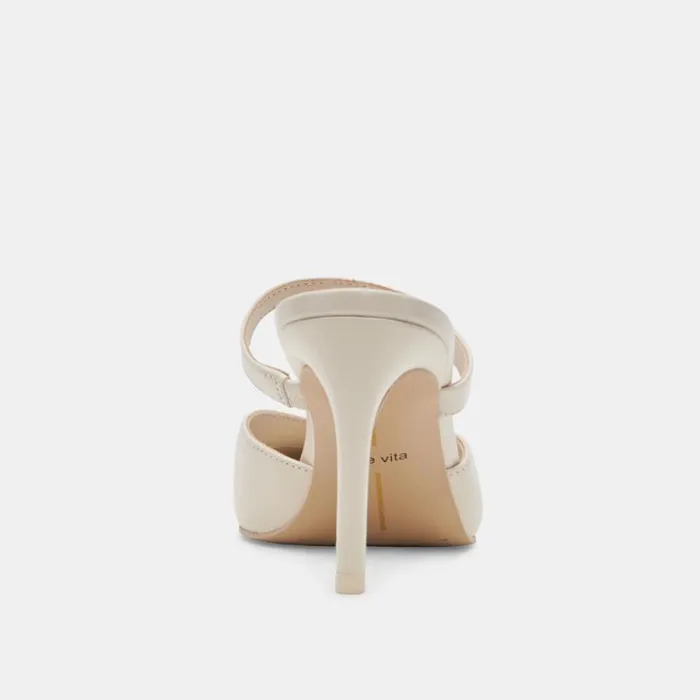 Dolce Vita Kanika Heels White Crinkle Patent Women Heels