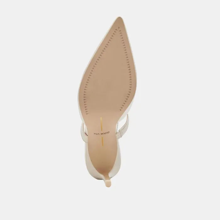 Dolce Vita Kanika Heels White Crinkle Patent Women Heels
