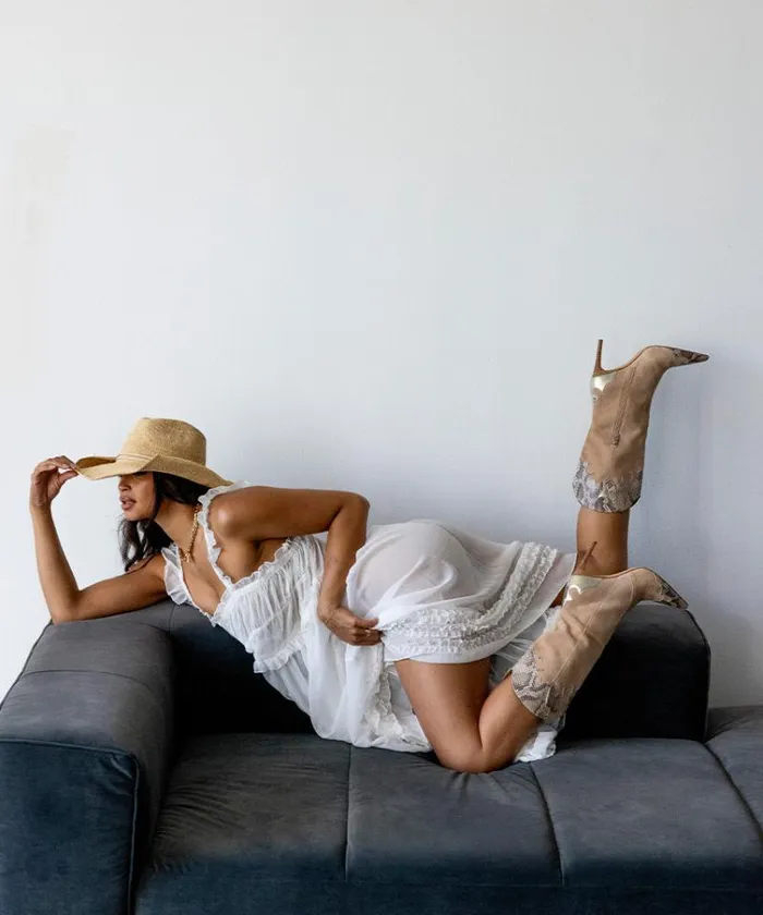 Dolce Vita Kasedy Boots Taupe Multi Suede Women Boots and Booties