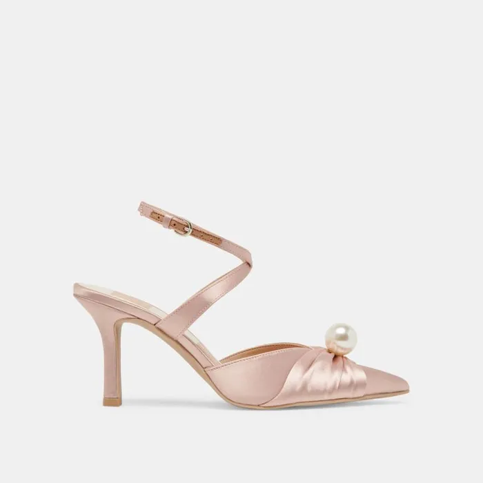 Dolce Vita Kaysey Heels Lt Blush Satin Women Heels