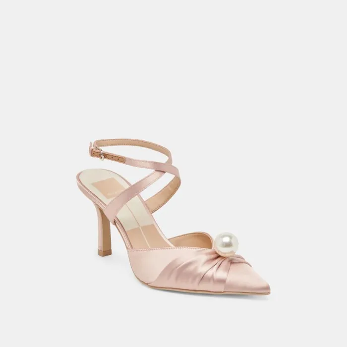 Dolce Vita Kaysey Heels Lt Blush Satin Women Heels