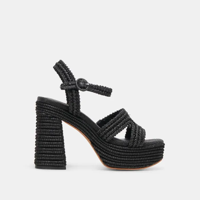 Dolce Vita Lacye Heels Onyx Woven Women Heels
