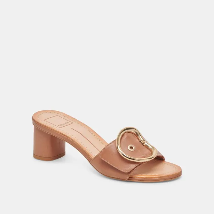 Dolce Vita Laika Heels Cider Leather Women Sandals