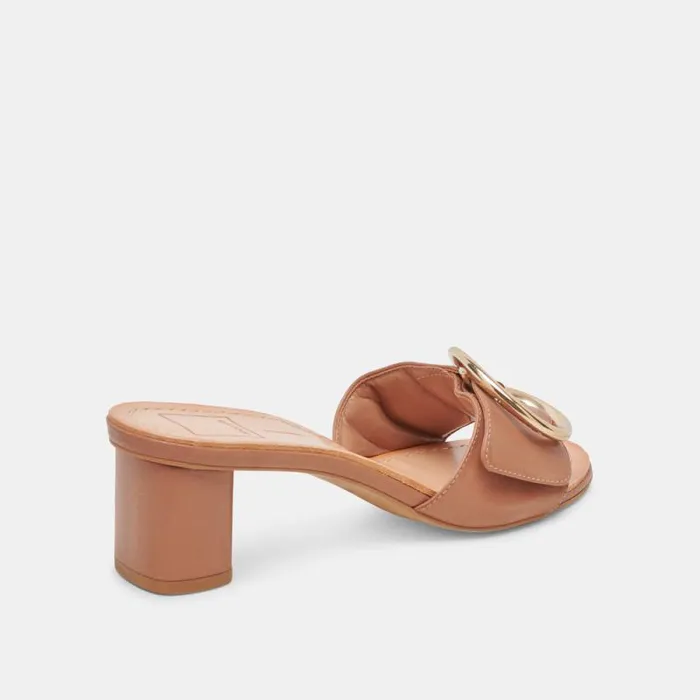 Dolce Vita Laika Heels Cider Leather Women Sandals