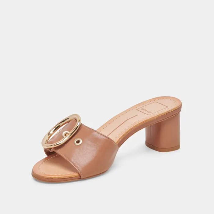 Dolce Vita Laika Heels Cider Leather Women Sandals