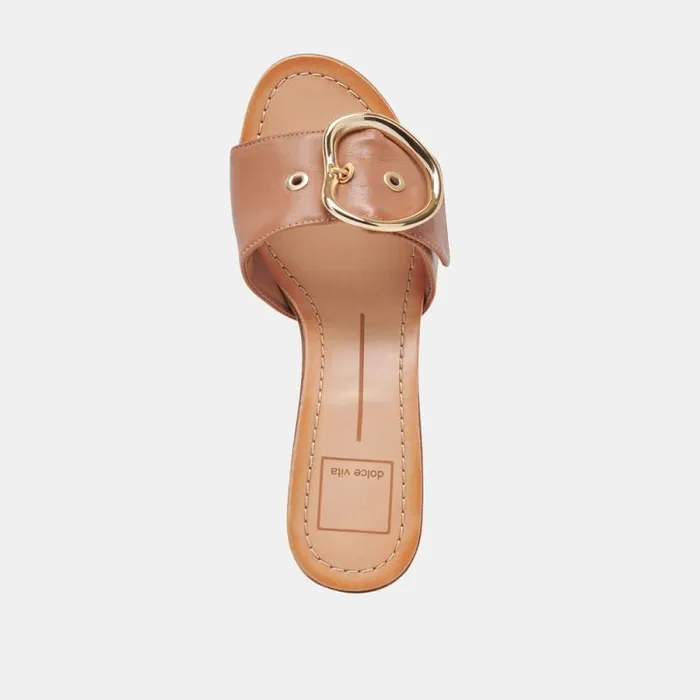 Dolce Vita Laika Heels Cider Leather Women Sandals