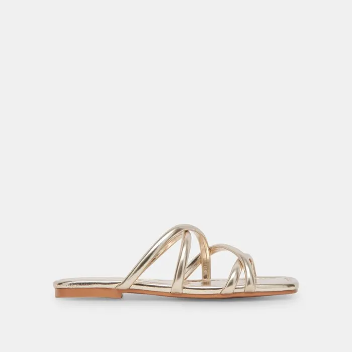 Dolce Vita Lanza Sandals Light Gold Metallic Stella Women Sandals