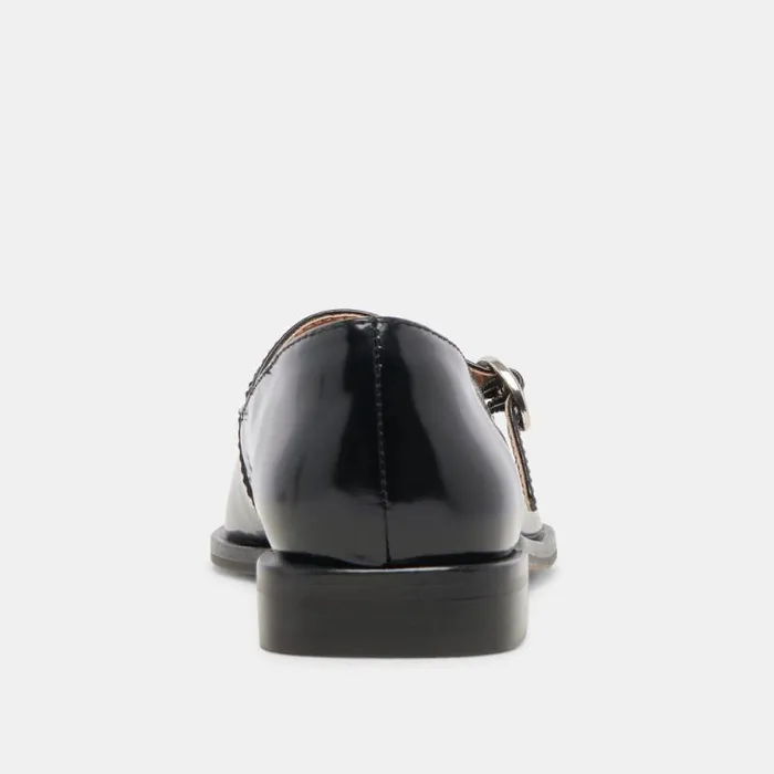 Dolce Vita Largo Flats Midnight Patent Leather Women Flats and Loafers
