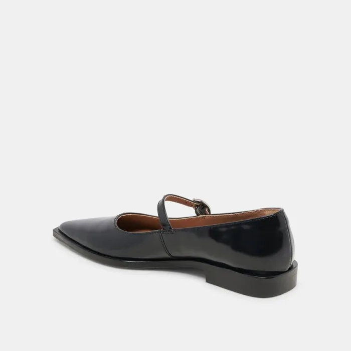 Dolce Vita Largo Flats Midnight Patent Leather Women Flats and Loafers