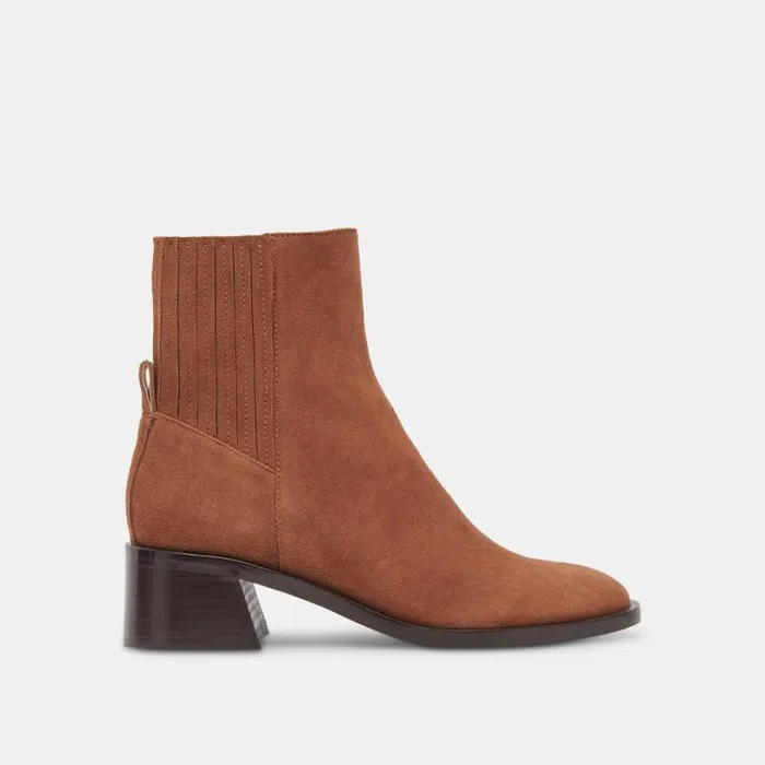 Dolce Vita Linny H2O Wide Boots Brown Suede Women Boots and Booties