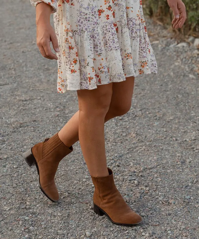 Dolce Vita Linny H2O Wide Boots Brown Suede Women Boots and Booties