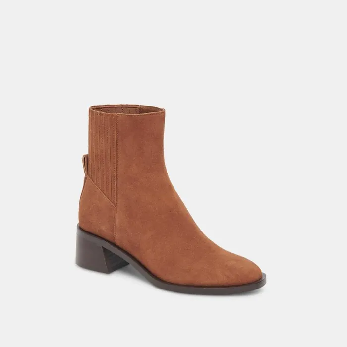 Dolce Vita Linny H2O Wide Boots Brown Suede Women Boots and Booties