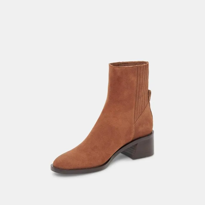 Dolce Vita Linny H2O Wide Boots Brown Suede Women Boots and Booties
