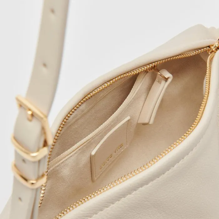 Dolce Vita Livi Shoulder Bag Ivory Leather Women Handbags